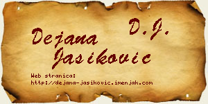 Dejana Jasiković vizit kartica